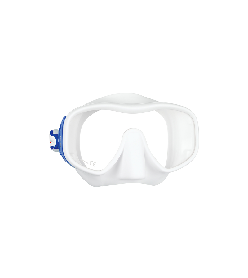 Masque monoverre sans cerclage Mares Juno en silicone pour la plongée et le snorkeling - visage normal