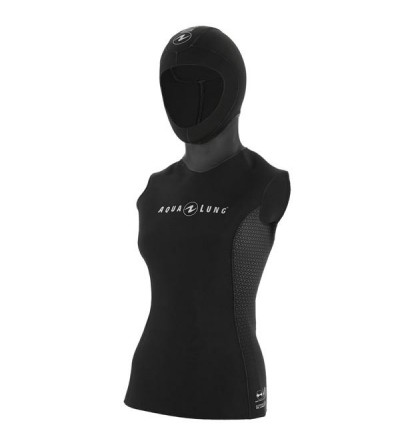 Sous-veste Aqualung 2.5mm avec cagoule attenante pour femme avec revêtement intérieur aluminium