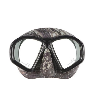 Masque deux verres Mares Sealhouette très léger avec jupe & boucles en silicone pour la chasse sous-marine & l'apnée - camo gris