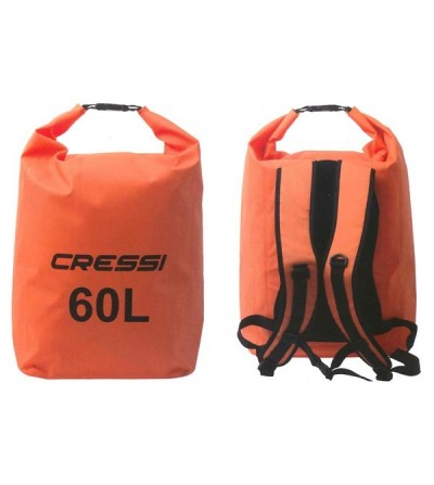 Sac à dos étanche Cressi Dry Back Pack pour la plongée, apnée, nage, navigation, plage, activités aquatiques et outdoor - 60L