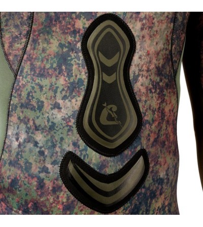 Veste haut de combinaison Cressi Seppia en néoprène refendu 5mm camouflage vert marron pour la chasse sous-marine & l'apnée