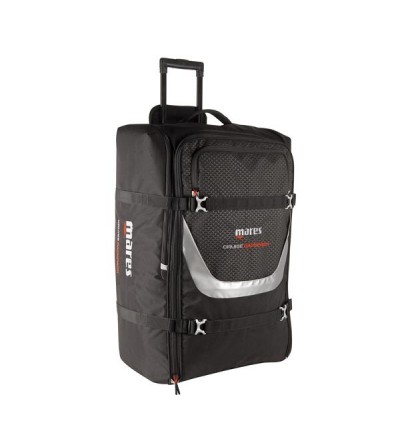 Grand sac à dos de plongée à roulettes avec poignée télescopique Mares Cruise Backpack d'un volume de 100 litres