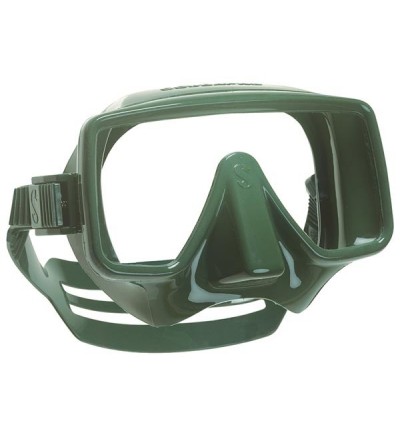 Masque de plongée monoverre Scubapro Frameless de forme rectangulaire - Vert militaire