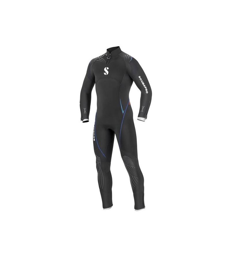 Combinaison humide de plongée Scubapro Definition 7mm pour homme avec matelassage dorsal pour l'eau froide à tempérée