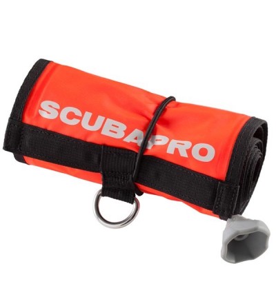 Parachute de palier Scubapro orange à soupape de surpression avec inflateur - longueur : 1,40m