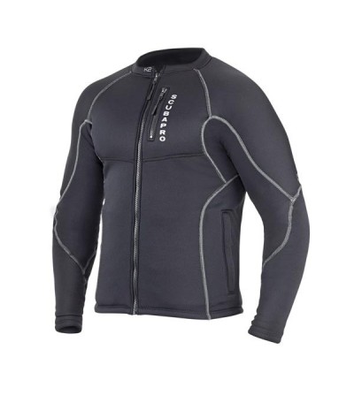 Top veste sous-vêtement Scubapro K2 médium en plush HD pour combinaison étanche et vêtement sec de plongée