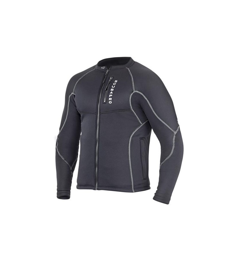 Top veste sous-vêtement Scubapro K2 médium en plush HD pour combinaison étanche et vêtement sec de plongée