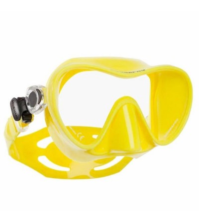 Masque de plongée monoverre à volume réduit Scubapro Trinidad 3 au design moderne sans cerclage avec jupe en silicone - jaune
