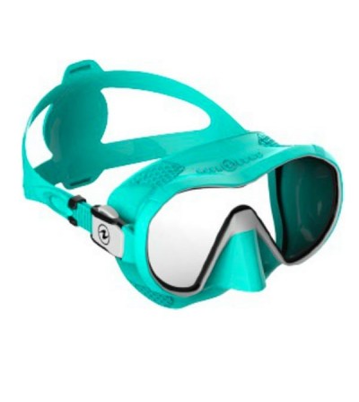 Masque monoverre panoramique sans cerclage Aqua Lung Plazma avec système de stabilisation ExoHex bleu glacier