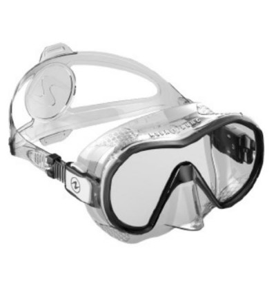 Masque monoverre panoramique sans cerclage Aqua Lung Plazma avec système de stabilisation ExoHex transparent noir