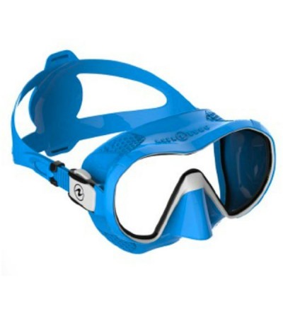 Masque monoverre panoramique sans cerclage Aqua Lung Plazma avec système de stabilisation ExoHex bleu