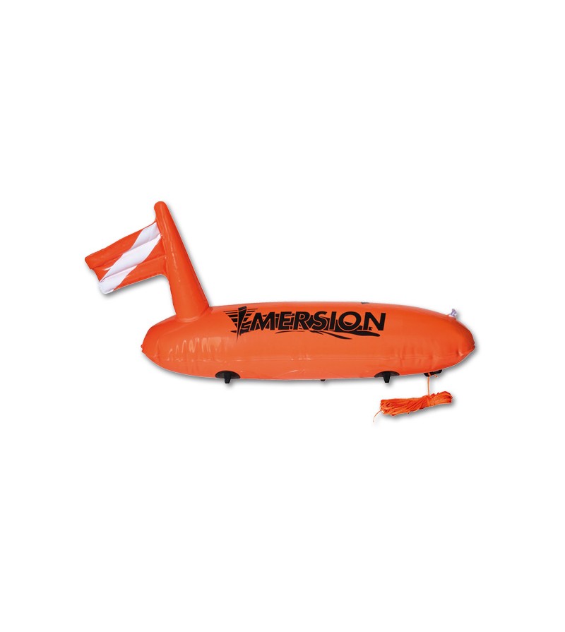 Bouée profilée simple enveloppe Imersion - Dim: 83*30cm - Atelier de la Mer équipement de plongée sous-marine