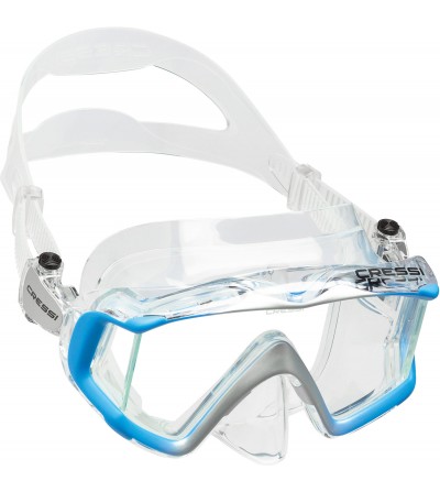 Masque monoverre Cressi Liberty Triside à vision panoramique pour une sensation de liberté en plongée et snorkeling - noir bleu
