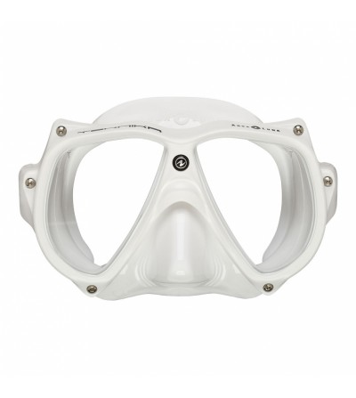 Masque deux verres Aqualung Teknika Blanc avec cerclage vissé, jupe confortable pour la plongée TEK, professionnelle ou loisir