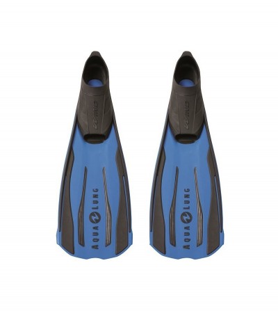 Palmes chaussantes d'entrée de gamme Aqua Lung Wind, compacte, légère pour la plongée loisir & le snorkeling - Bleu