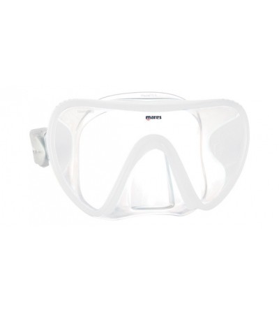 Masque Monoverre sans cerclage Mares Essence en silicone Liquidskin pour la plongeé et le snorkeling - blanc