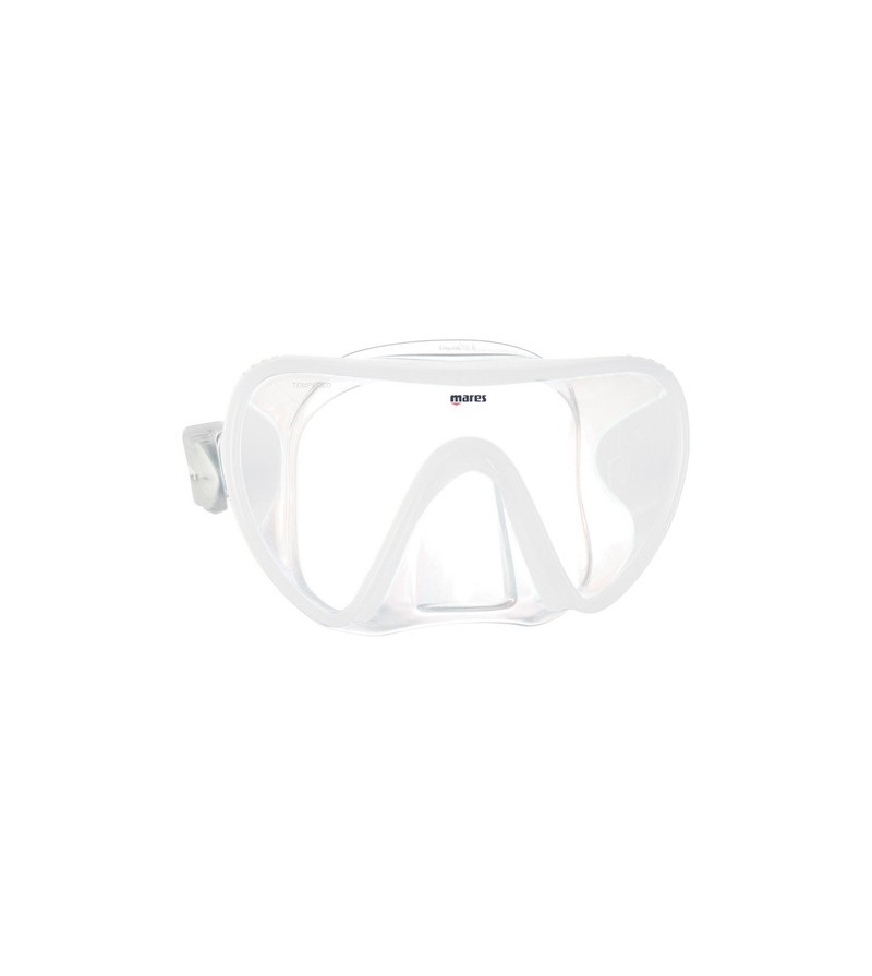 Masque Monoverre sans cerclage Mares Essence en silicone Liquidskin pour la plongeé et le snorkeling - blanc