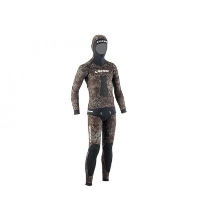 Pantalon de combinaison Cressi Tracina en néoprène 5mm pour la chasse sous-marine & l'apnée - Camouflage marron foncé