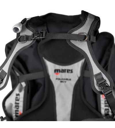 Gilet stabilisateur de voyage type dorsale de plongée Mares Magellan avec système de lest à largage rapide léger et repliable