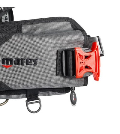 Gilet stabilisateur de voyage type dorsale de plongée Mares Magellan avec système de lest à largage rapide léger et repliable