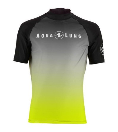 Top Aqualung Rashguard Black/Lime - Homme