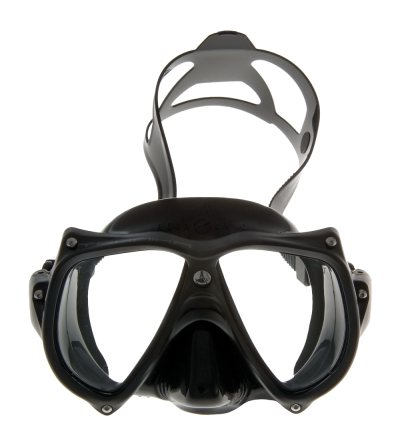 Masque deux verres Aqualung Teknika Noir avec cerclage vissé, jupe confortable pour la plongée TEK, professionnelle ou loisir