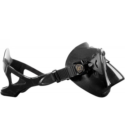 Masque Cressi Nano Black noir avec verres miroir HD et jupe en silicone pour la chasse sous-marine et l'apnée.