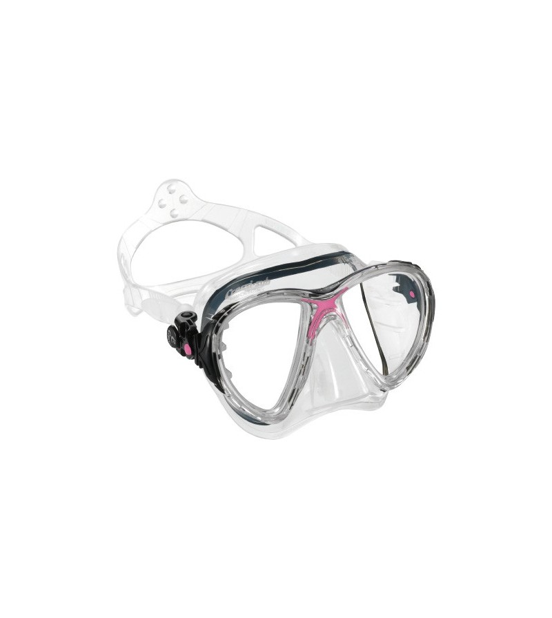 Masque Cressi Big Eyes Evolution en silicone transparent pour la plongée, l'apnée & snorkeling. Rouge, jaune, bleu, rose, noir