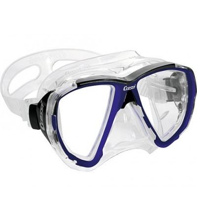 Masque Cressi Big Eyes en silicone transparent ou noir pour la plongée, l'apnée & le snorkeling. Jaune, bleu, azur, rose, noir