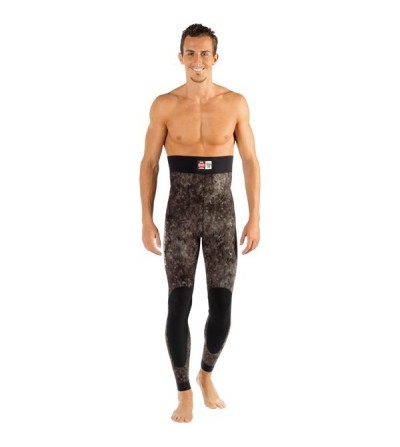 Pantalon de combinaison Cressi Tracina en néoprène 7mm pour la chasse sous-marine & l'apnée - Camouflage marron foncé