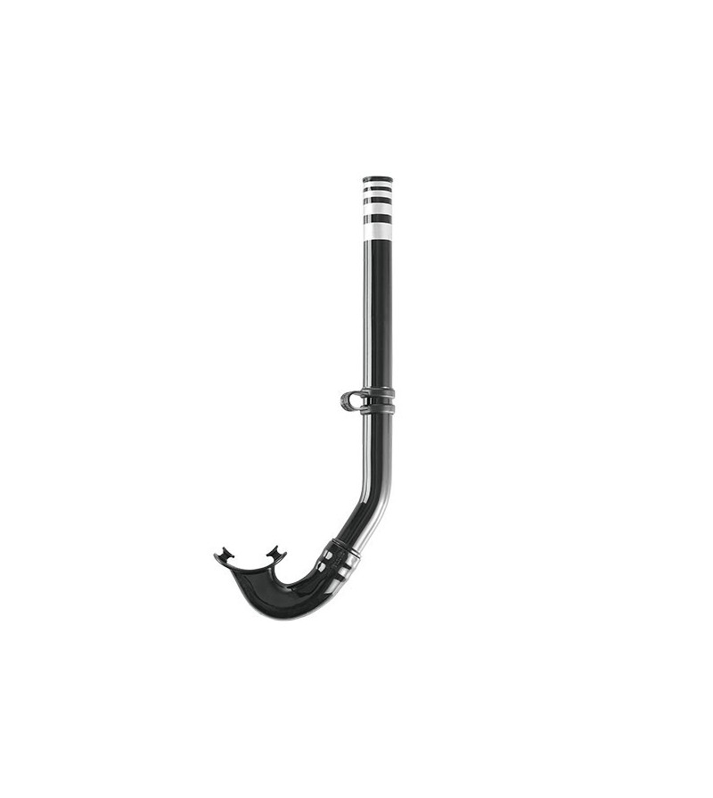 Tuba noir classique Cressi Gringo Black pour le PMT, l'apnée et la chasse sous-marine
