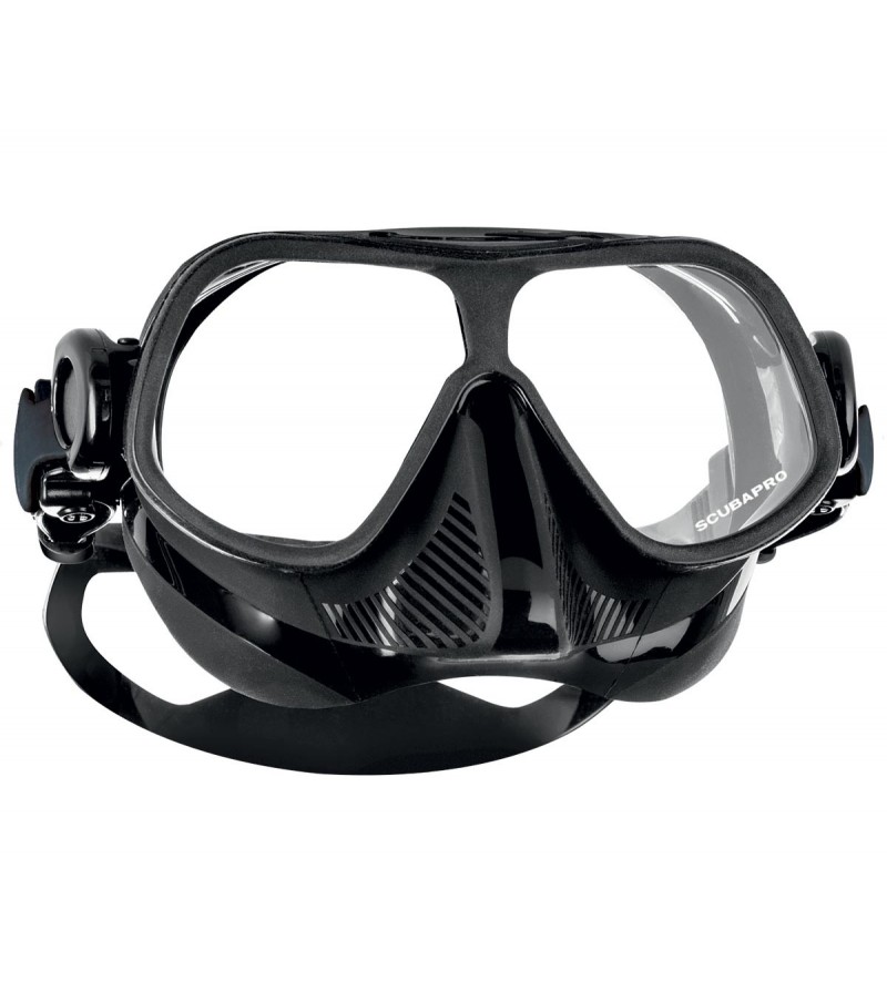 Nouveauté 2016 - Masque deux verres Scubapro Steel Comp Noir spécifique à l'apnée voire la chasse sous-marine