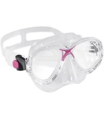 Masque à deux verres Cressi Marea en silicone transparent pour le snorkeling, natation, plongée pour femme & enfant. Rose