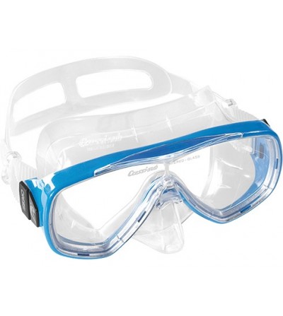 Masque à verre unique Cressi Onda en silicone transparent pour le snorkeling, la natation & la plongée. Bleu
