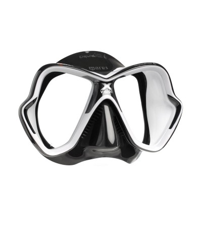 Masque deux verres Mares X-Vision Ultra avec jupe en silicone Liquidskin pour la plongée & le snorkeling - Noir / Blanc