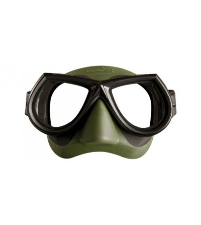 Masque d'apnée et chasse sous-marine Mares Pure Instinct Star SF en silicone Liquidskin - vert kaki/noir