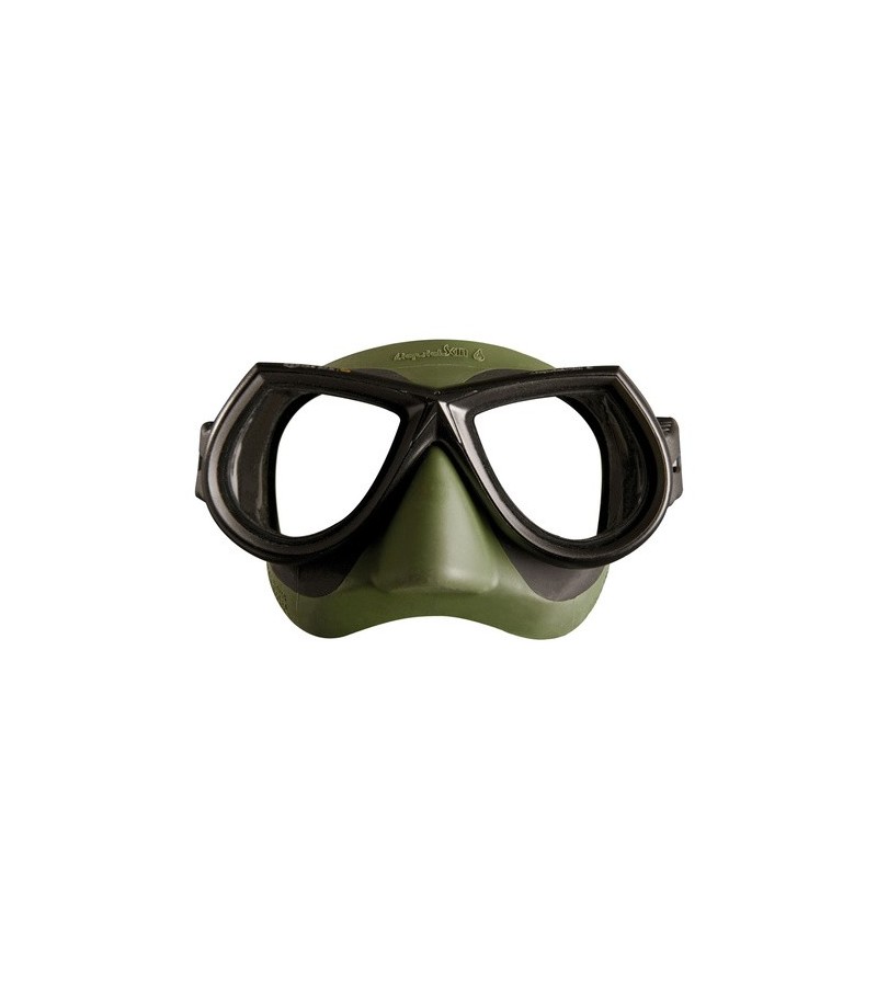 Masque d'apnée et chasse sous-marine Mares Pure Instinct Star SF en silicone Liquidskin - vert kaki/noir