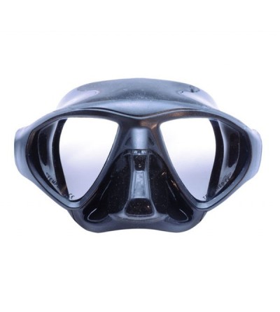 Masque noir à deux verres Dessault Apnea avec petit volume, grand champ de vision pour l'apnée & la chasse sous-marine