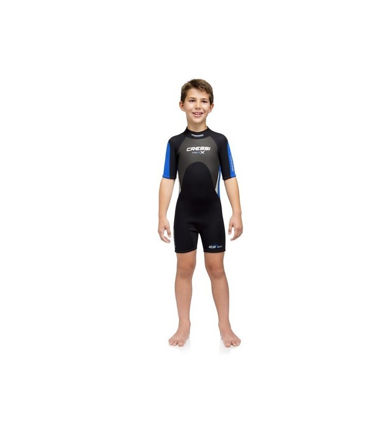 Shorty Enfant Cressi Med-X Junior en néoprène 3mm doublé deux faces pour la plongée & le snorkeling en eau chaude