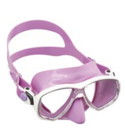 Masque à deux verres Cressi Marea Junior en silicone coloré pour le snorkeling, natation, la plongée pour femme & enfant - lilas