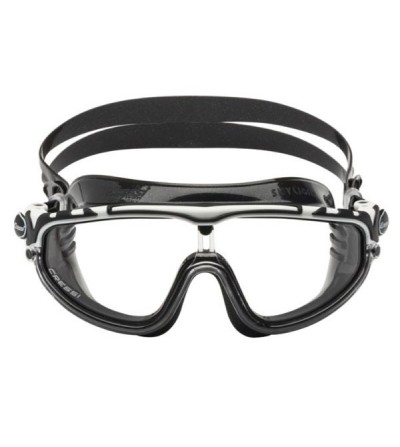 Lunettes masque de nage Cressi Skylight silicone noir avec large champ de vision & excellente étanchéité noir/blanc