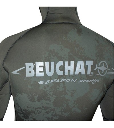 Veste de combinaison Beuchat Espadon Prestige camouflage en néoprène 5mm pour la chasse sous-marine et l'apnée