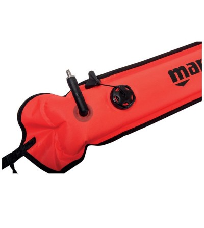 Parachute orange  Mares XR haute visibilité avec soupape de purge de signalisation en surface ou marquage pour la plongée TEK