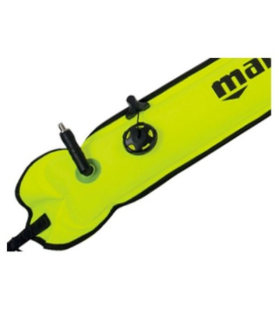 Parachute jaune Mares XR haute visibilité avec soupape de purge pour signaler un problème en surface lors de plongée TEK