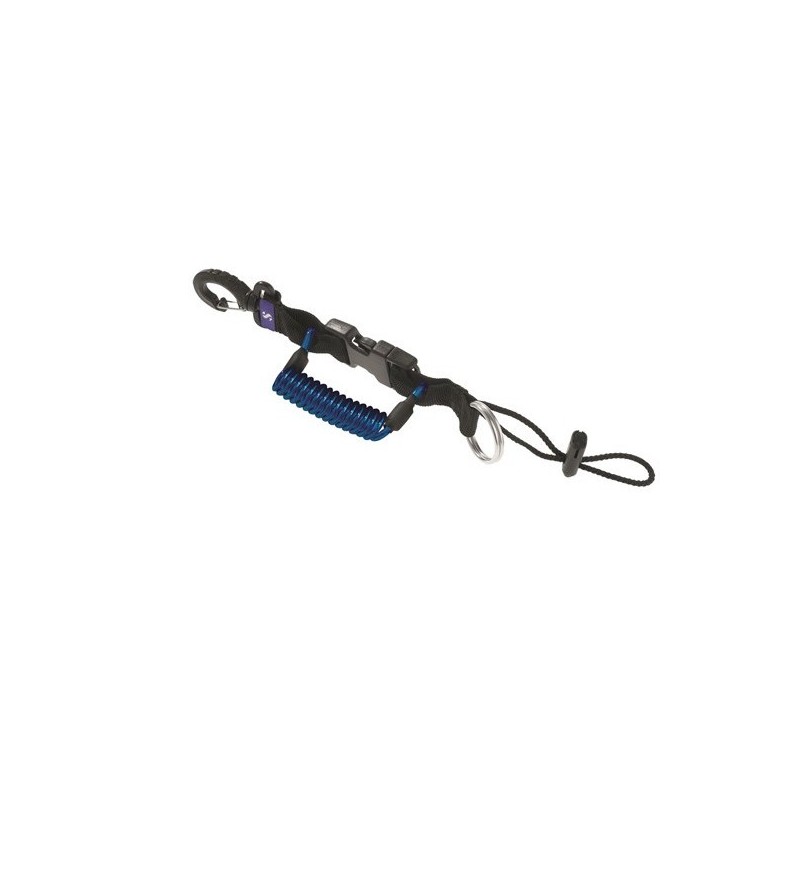 Dragonne rétractable Standard Scubapro avec clip de verrouillage, anneau inox & mousqueton pour appareil photo/lampe