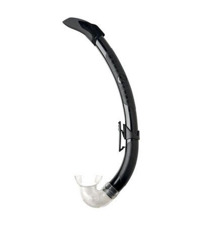 Tuba classique sans soupape Aqua Lung Aquilon avec section en D  et embout ergonomique pour la plongée et le snorkeling - noir
