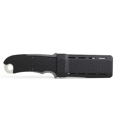 Petit couteau titane de plongée Aqua Lung Small Squeeze spear tip qui se fixe à la ceinture, à la cheville ou sur poche de gilet