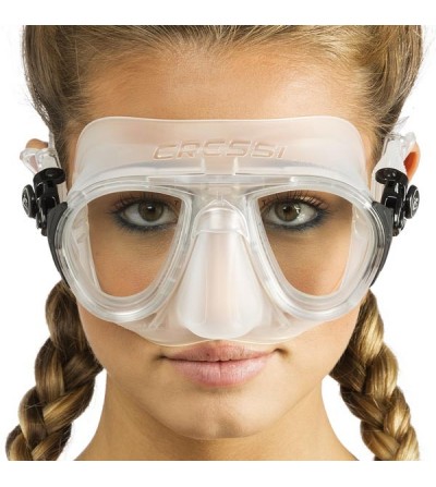 Masque sans cerclage à petit volume Cressi Calibro en silicone  avec système anti-buée - face