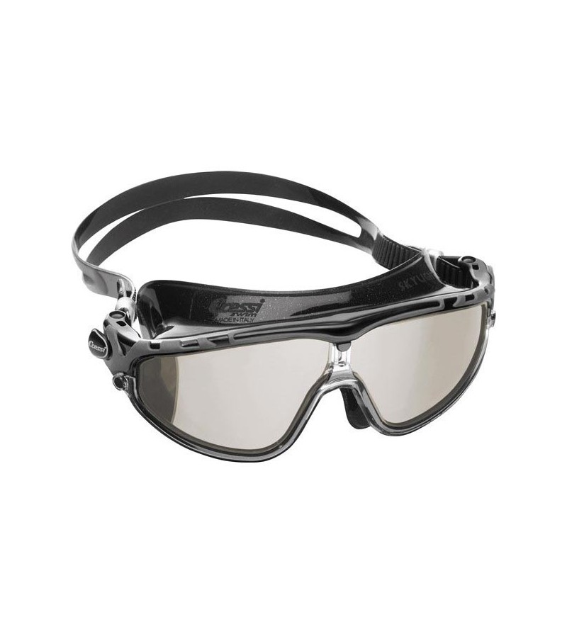 Lunettes masque de nage mono-verre miroir Cressi Skylight avec large champ de vision & excellente étanchéité