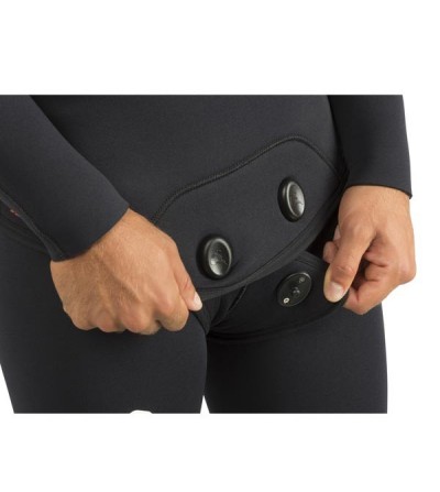 Combinaison 2 pièces veste + pantalon taille haute Cressi Apnea en néoprène metallite noir de 7mm - chasse sous-marine & apnée